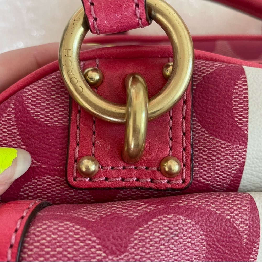Coach Pink and White Mini Bag - Picture 13 of 16